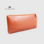 Ключница TERGAN 0157 Кожаная на молнии с двумя отделениями для ключей среднегоо размера  06TABA RUSTIC Коричневый