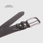 Ремень RINO 6711145197060 Джинсовый кожаный Черный STD