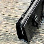 Сумка Женская Кожаная TERGAN 21380 для документов А4 и ноутбука SIYAH PYTHON/SIYAH RUSTIC Темно Коричневый