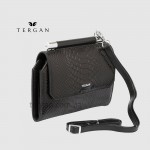 Сумка Женская Кожаная TERGAN 5806  SIYAH PITON / SIYAH ANALIN Черный