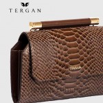 Сумка Женская Кожаная TERGAN 5806  KUM-PYTHON / KUM-ANALİN Кофейный Кофейный