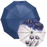 Женский складной зонт автомат Три Слона N7567 Blue Tulip синий 10 спиц