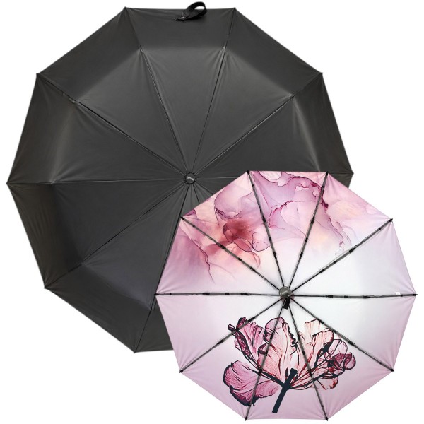 Зонт женский автомат Три Слона N7567 Black PU Polyester