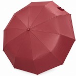 Женский складной зонт автомат Три Слона N7567 Pink Lily красный 10 спиц