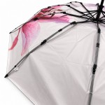 Женский складной зонт автомат Три Слона N7567 Pink Lily красный 10 спиц