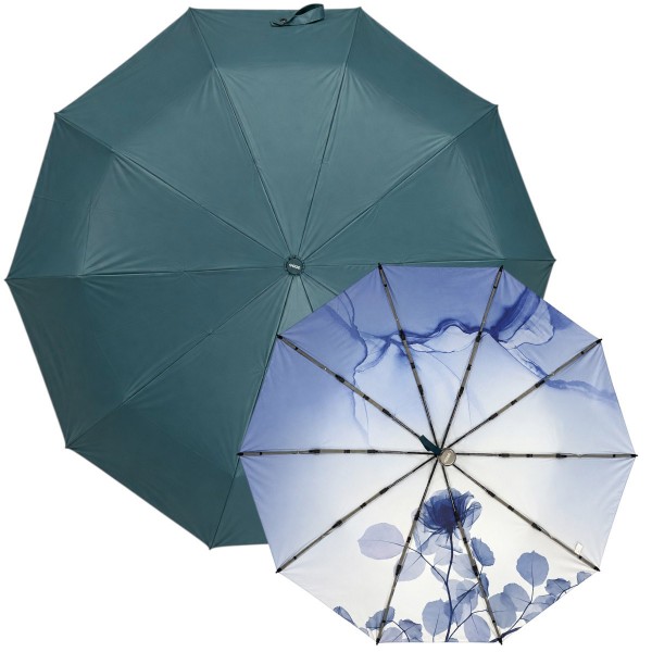 Зонт женский автомат Три Слона N7567 D.Turquoise_1 PU Polyester