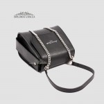 Сумка Женская EMANUELA FERRETTI 01069 Кросс боди Кожаная  BLACK crystal Черный