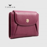Портмоне женское TERGAN 5714 Кожаное Компактное с отделением для мелочи снаружи  MOR ARSEL Пурпурный
