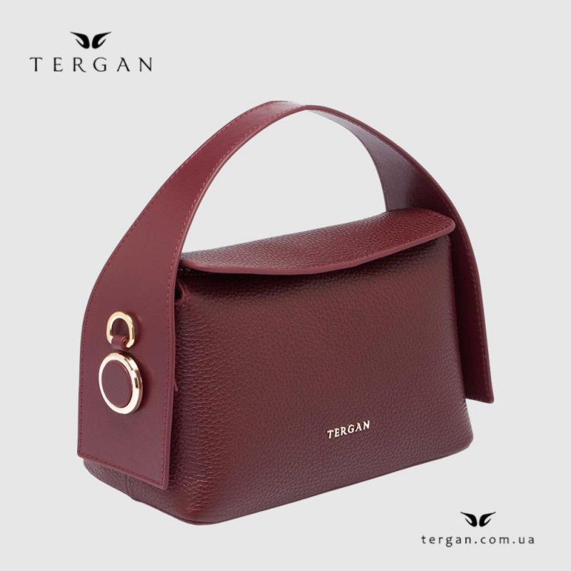 Сумка Женская Кожаная TERGAN 80348  BORDO FLOATER Бордовый