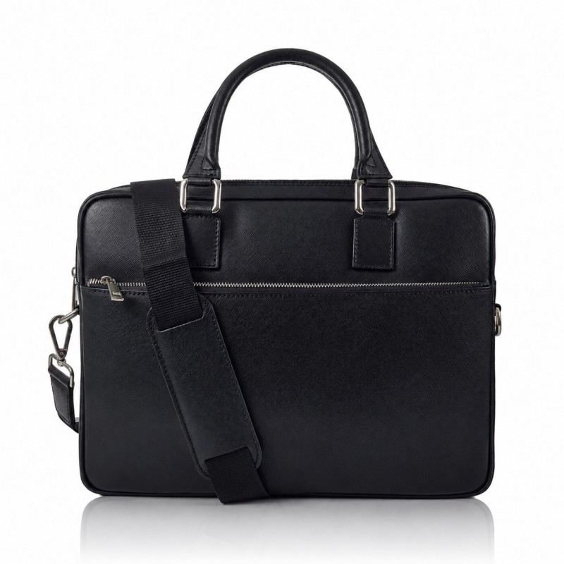Сумка Для документов и Ноутбука VIRGINIA CONTI 01184  Saffiano Black (Чёрная)