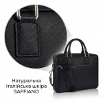 Сумка Для документов и Ноутбука VIRGINIA CONTI 01184  Saffiano Black (Чёрная)