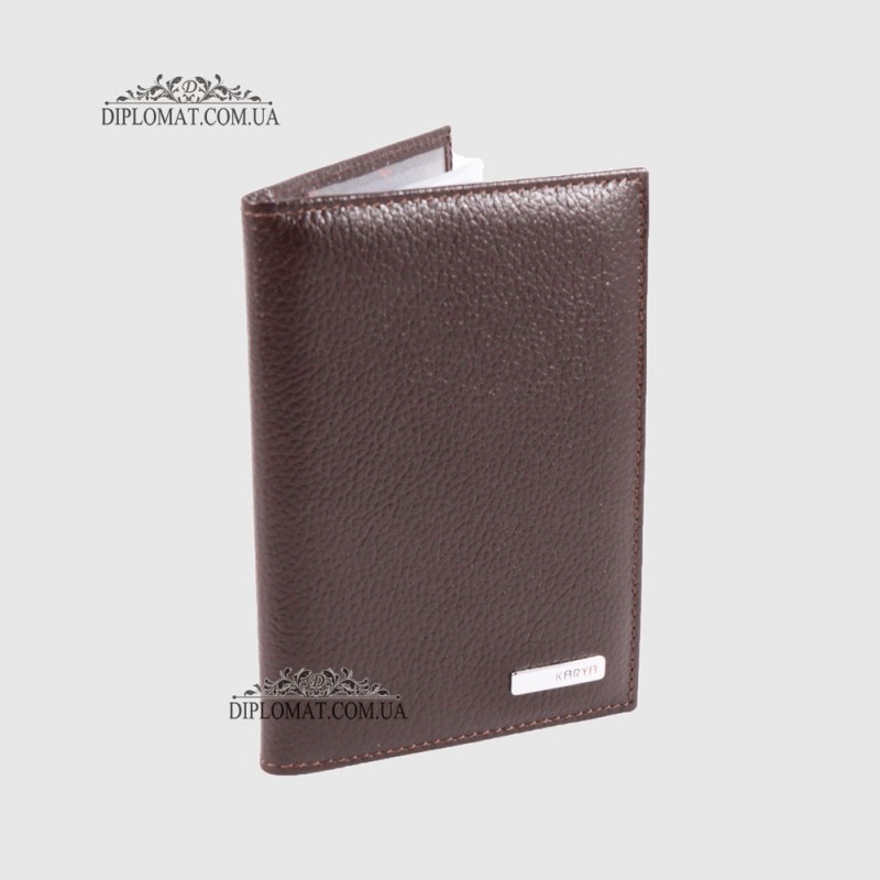 Обложка для автодокуменов KARYA 0428  39 Brown Коричневый