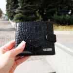 Портмоне мужское KARYA 0431 кожаное с монетницей и отделением на молнии  53 Черный