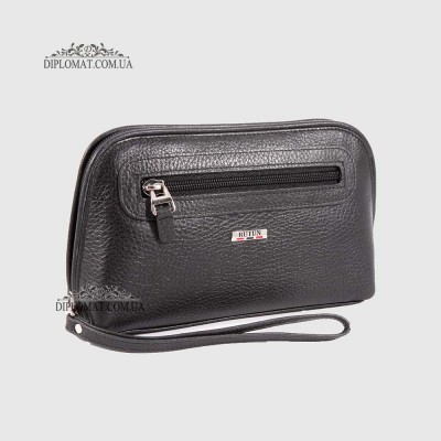 Косметичка женская Кожаная с карманом на молнии BUTUN B.665 004001 Floater Black