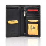 Мужской кожаный кошелек-купюрник Visconti HT12 Big Ben Black (Чёрный)
