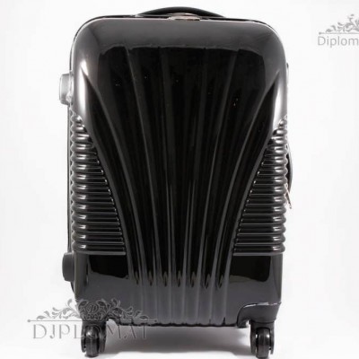 Чемодан Средний на колесах Пластиковый KARYA Suitcase SMALL Polycarbonate lack BLACK