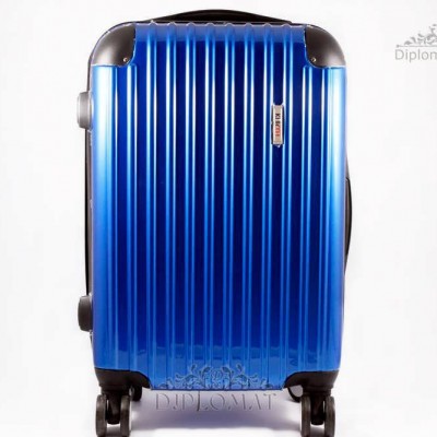 Чемодан Средний на колесах Пластиковый KARYA Suitcase SMALL Polycarbonate lack BLUE