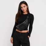 Сумка бананка мужская на пояс и через плечо VALIENTE 973  SAUVAGE Black Черный