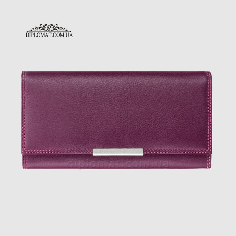 Кошелек женский кожаный VISCONTI R11 Paloma c RFID  Plum Multi  Сиреневый