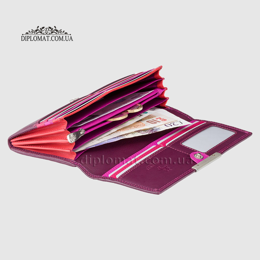 Купить Кошелек женский VISCONTI R11 Paloma c RFID Plum Multi в