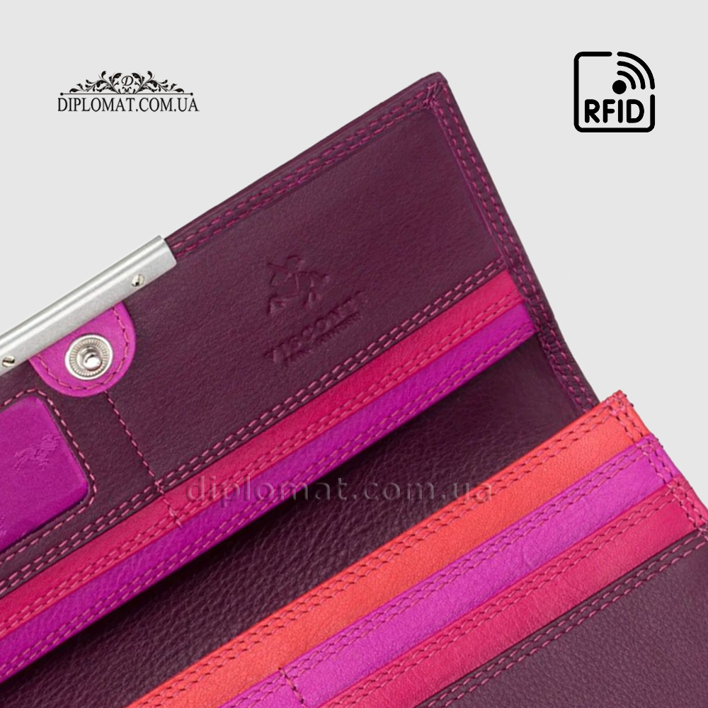 Купить Кошелек женский VISCONTI R11 Paloma c RFID Plum Multi в