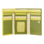 Кошелек женский кожаный VISCONTI RB43 Bora c RFID  Lime Multi  