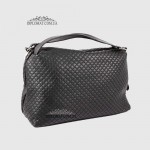 Сумка Женская Кожаная VALIENTE 892 Средняя Отделение на металлической молнии Shantal Black PRADA Black Черный