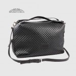 Сумка Женская Кожаная VALIENTE 892 Средняя Отделение на металлической молнии Shantal Black PRADA Black Черный