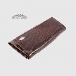 Кошелек женский CANPELLINI 2030 Кожаный Под прямую Купюру 11 BROWN CROCO Коричневый  Коричневый