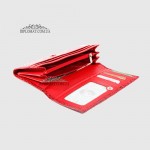 Кошелек женский CANPELLINI 2037 Классический На прямую купюру На кнопке  P326 RED LAK Красный  Красный