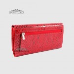 Кошелек женский CANPELLINI 2037 Классический На прямую купюру На кнопке  P326 RED LAK Красный  Красный