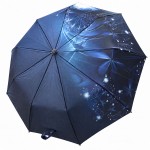 Женский зонт полуавтомат Три Слона 34037 BLUE Satin, Синий