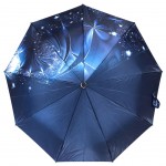 Женский зонт полуавтомат Три Слона 34037 BLUE Satin, Синий