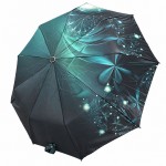 Женский зонт полуавтомат Три Слона 34037 GREEN Satin, Зеленый