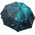Женский зонт полуавтомат Три Слона 34037 GREEN Satin, Зеленый