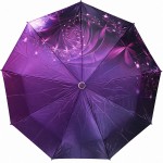 Женский зонт полуавтомат Три Слона 34037 VIOLET Satin, Фиолетовый