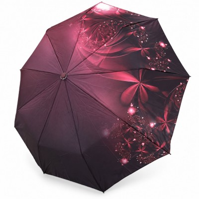 Зонт женский полуавтомат Три Слона 34037 BURGUNDI Satin