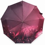 Женский зонт полуавтомат Три Слона 34037 BURGUNDI Satin, Бордовый
