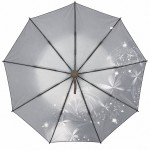 Купить женский зонт полуавтомат Три Слона 34037 GREY Satin серый