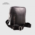 Сумка мужская Через плечо GIADA PELLE 415590 Кожаная Среднего размера На одно отделение BLACK floater Черный