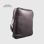 Сумка мужская Через плечо GIADA PELLE 415590 Кожаная Среднего размера На одно отделение BLACK floater Черный