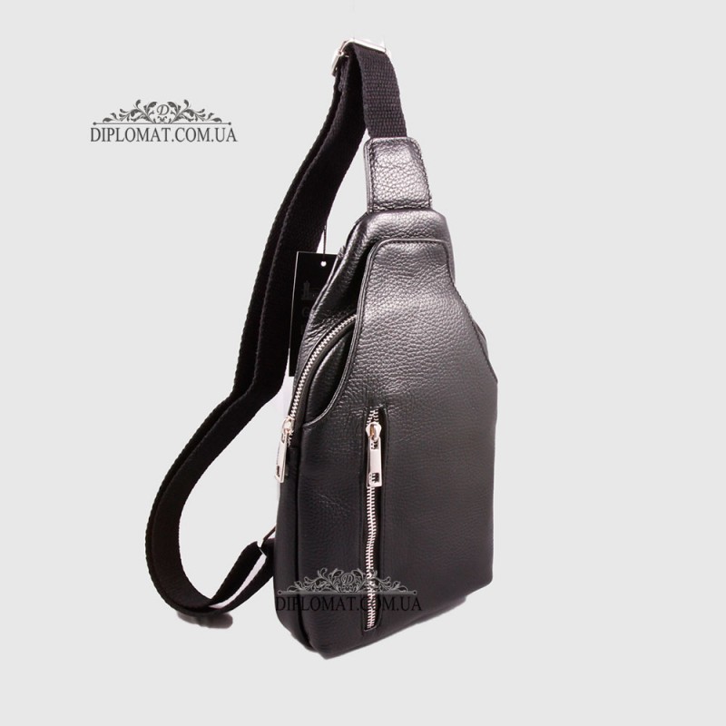 Сумка-Рюкзак на одно плечо GIADA PELLE 335167 Кожаный  BLACK floater Черный