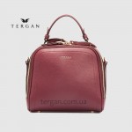Сумка Сундук женская Кожаная TERGAN 79135  BORDO FLOATER Красный