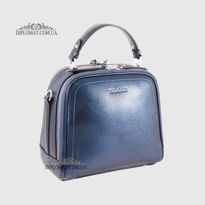 Сумка Сундук женская Кожаная TERGAN 79135 LACIVERT PERLA MIMOZA