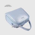 Сумка Сундук женская Кожаная TERGAN 79135  NAVI PERLA MIMOZA Голубой