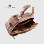 Сумка Сундук женская Кожаная TERGAN 79135  KUM FLOATER Бежевый 