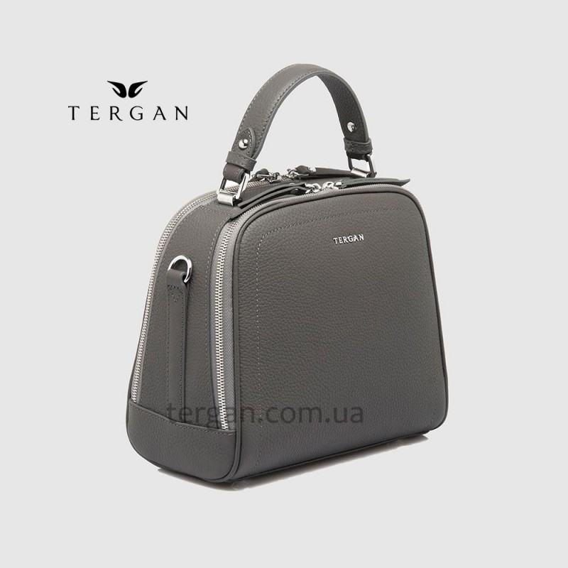 Сумка Сундук женская Кожаная TERGAN 79135  GRI FLOATER Чр