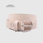 Ремень женский GIADA PELLE BELT 202107 Кожаный Универсальный BEJ floater Белый/Бежевый