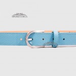 Ремень женский GIADA PELLE BELT 202107 Кожаный Универсальный L.BLUE floater Синий