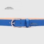 Ремень женский GIADA PELLE BELT 202107 Кожаный Универсальный D.BLUE  floater Синий